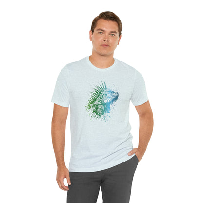 Iguana Splash T‑Shirt — Watercolor Reptile Graphic Tee