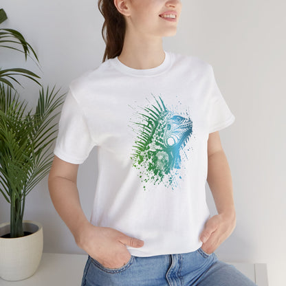 Iguana Splash T‑Shirt — Watercolor Reptile Graphic Tee