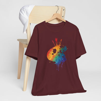 Watercolor Paint Palette T-Shirt — Rainbow Artist Tee
