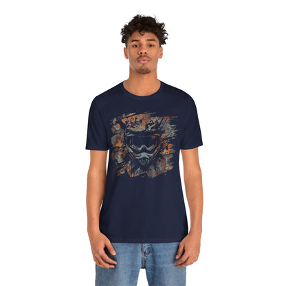 Motorcross Helmet T-Shirt — Distressed Brushstroke Animal Graphic Tee