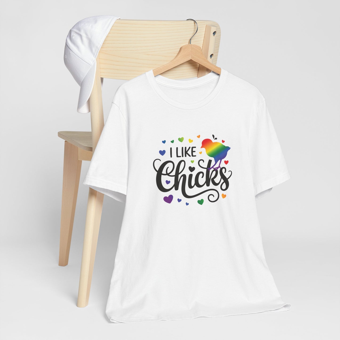 I Like Chicks Rainbow Graphic Tee
