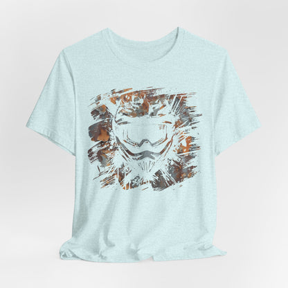 Motorcross Helmet T-Shirt — Distressed Brushstroke Animal Graphic Tee