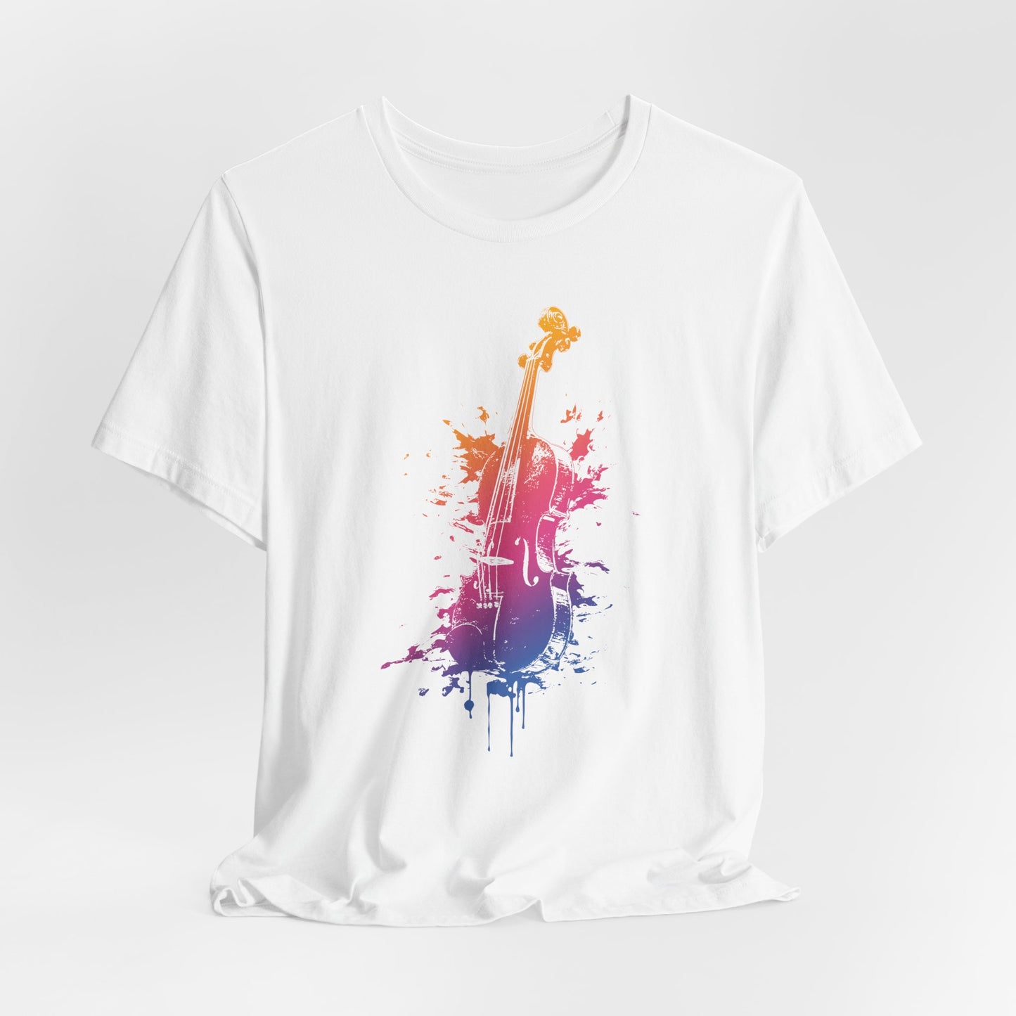 Colorful Violin Splash T-Shirt — Watercolor Musician Tee for Violinists & Music Lovers