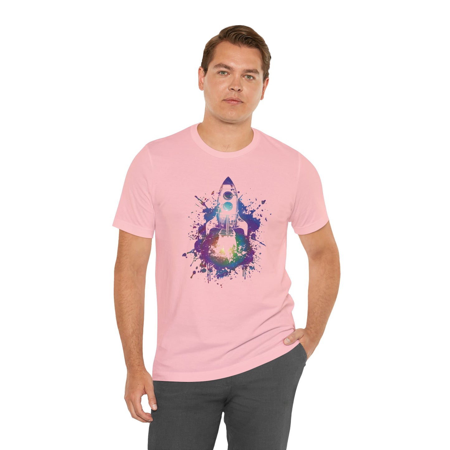 Rocket Ship T-Shirt — Colorful Space Launch Graphic Tee
