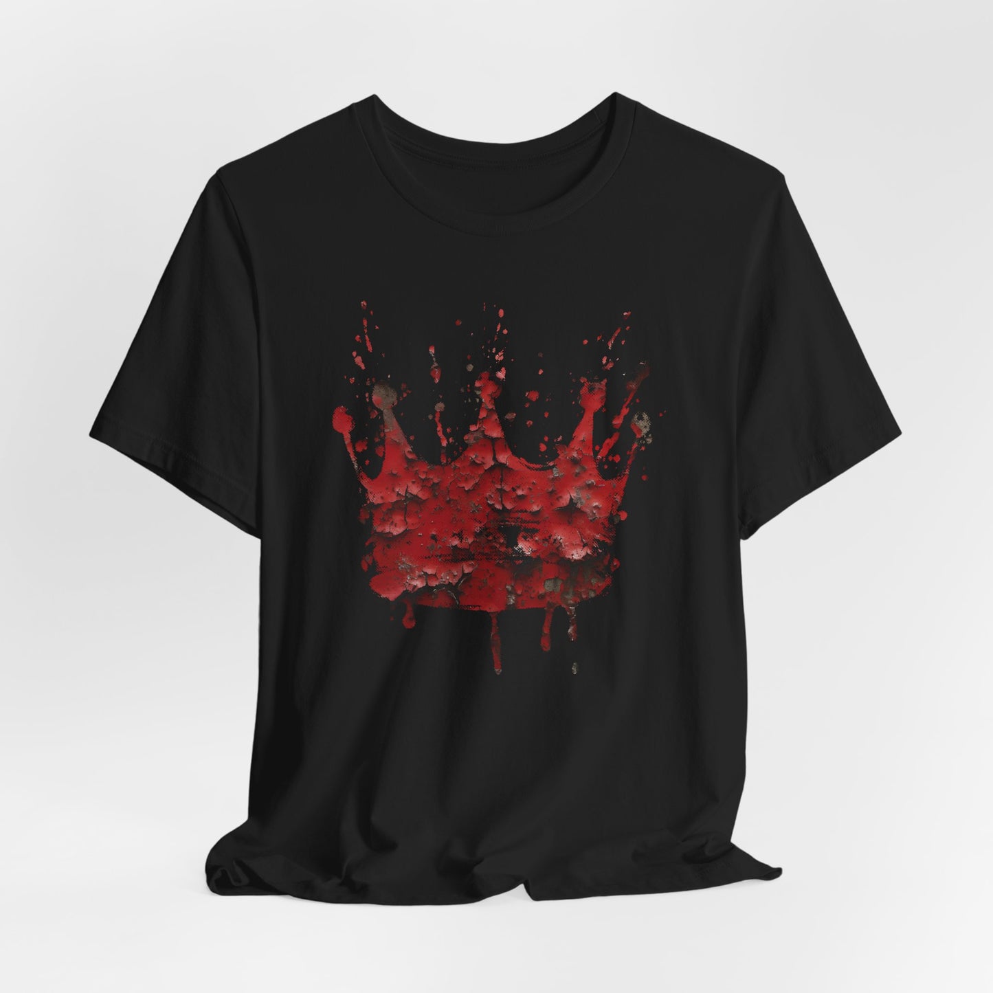 Weathered Kingdom T-Shirt — Watercolor Drip King Crown Graphic Tee