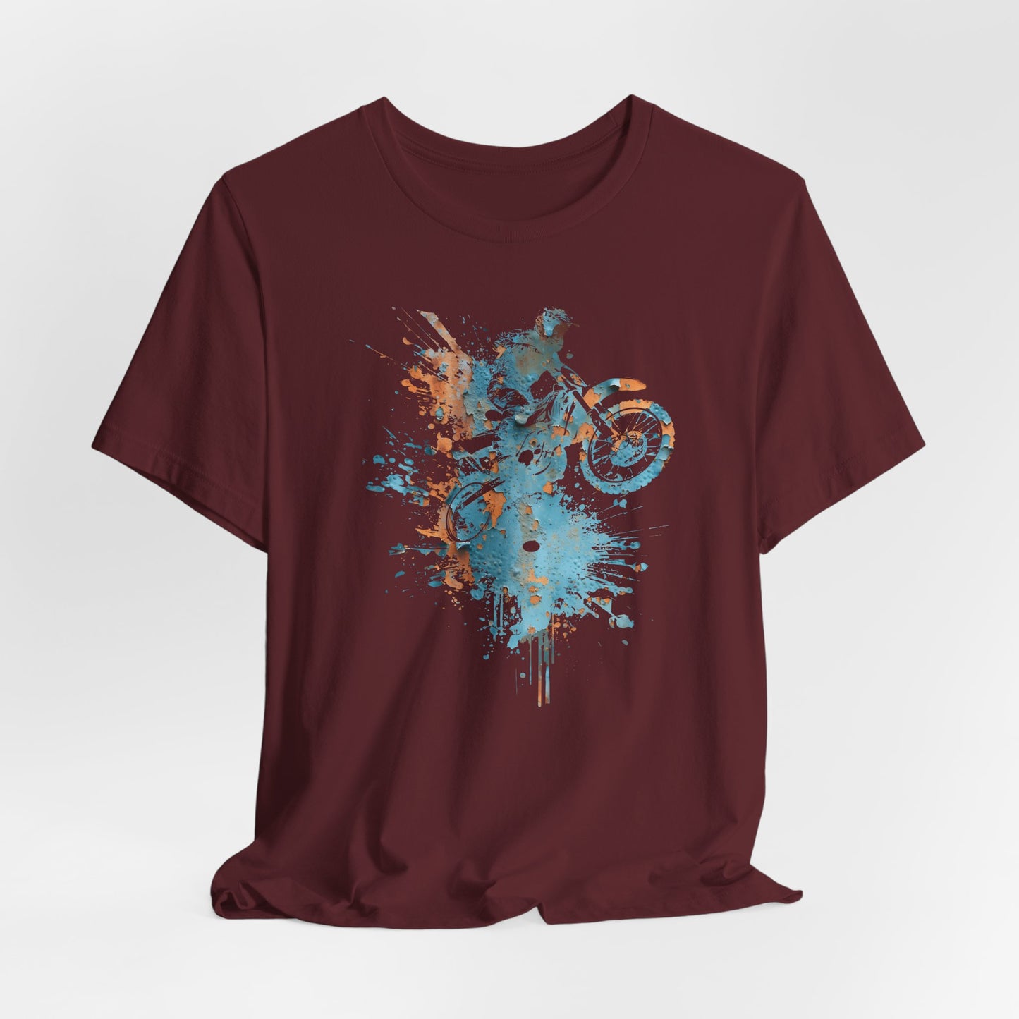 Motocross Splash Graphic Tee — Dirt Bike Rider Art T-Shirt