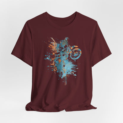 Motocross Splash Graphic Tee — Dirt Bike Rider Art T-Shirt