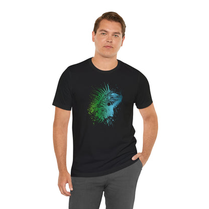 Iguana Splash T‑Shirt — Watercolor Reptile Graphic Tee