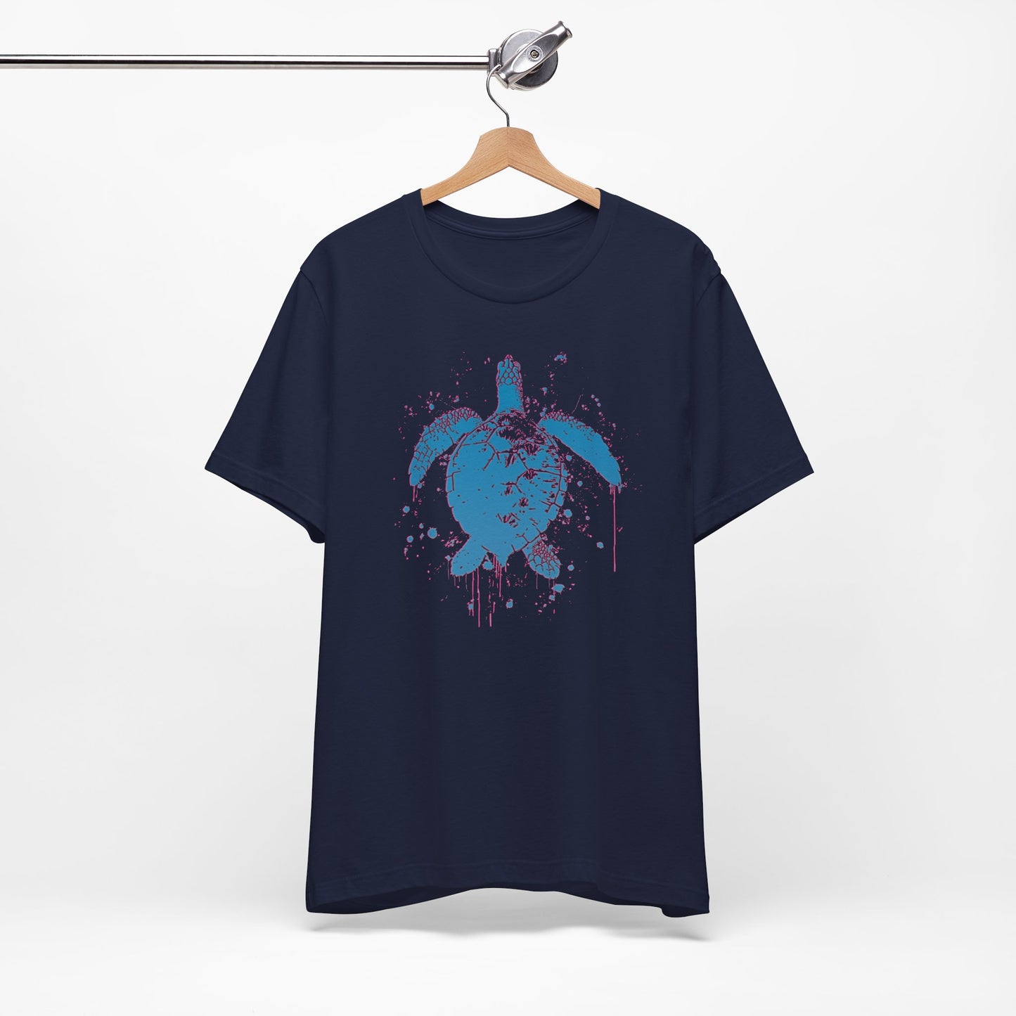Blue Neon Sea Turtle T-Shirt — Ocean Beach Beachwear Tee