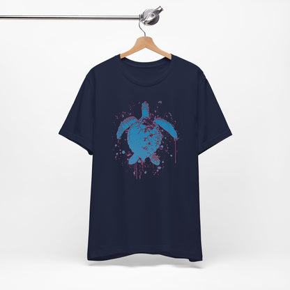 Blue Neon Sea Turtle T-Shirt — Ocean Beach Beachwear Tee