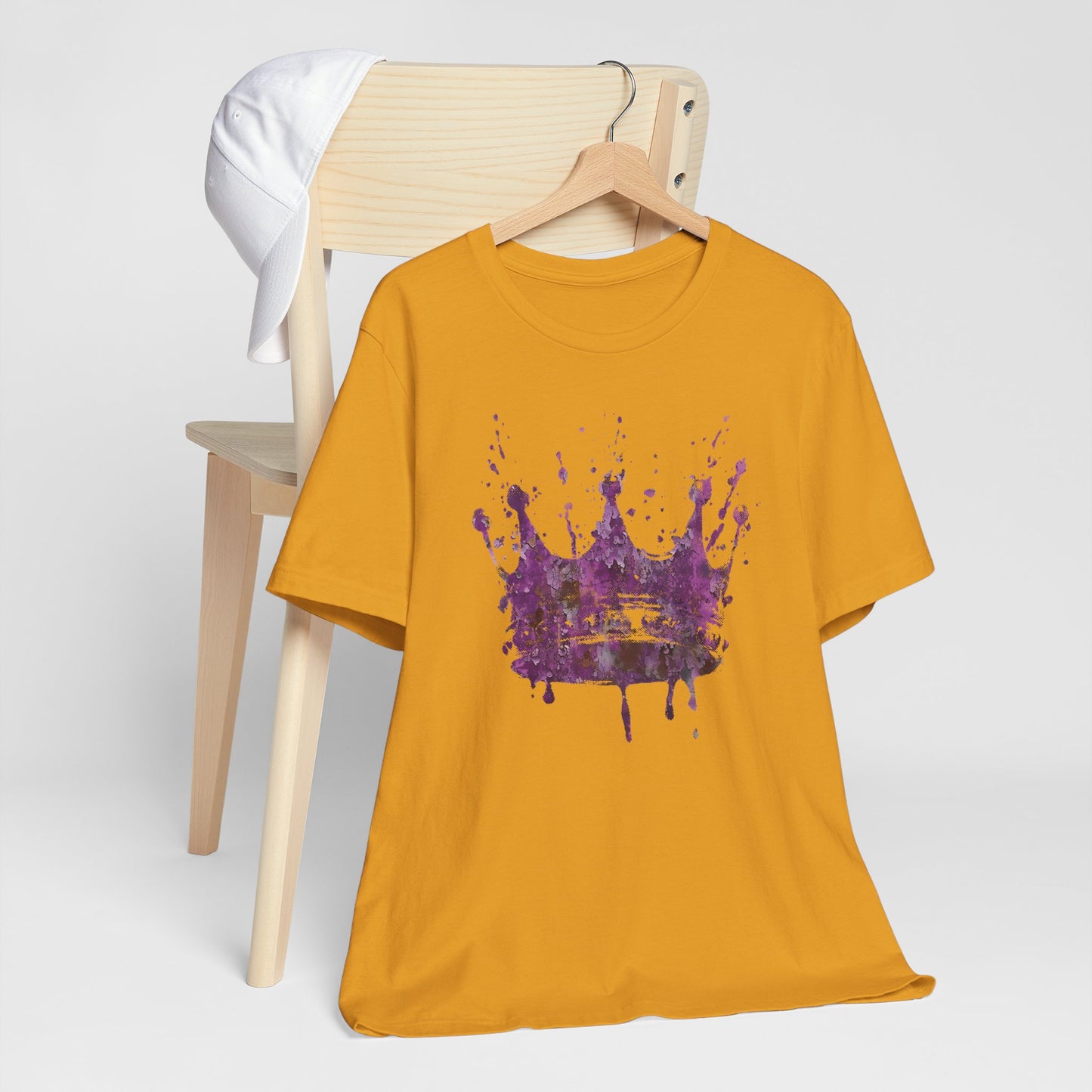 Weathered Kingdom T-Shirt — Watercolor Drip King Crown Graphic Tee