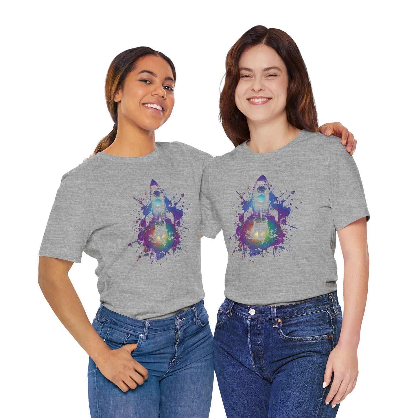 Rocket Ship T-Shirt — Colorful Space Launch Graphic Tee