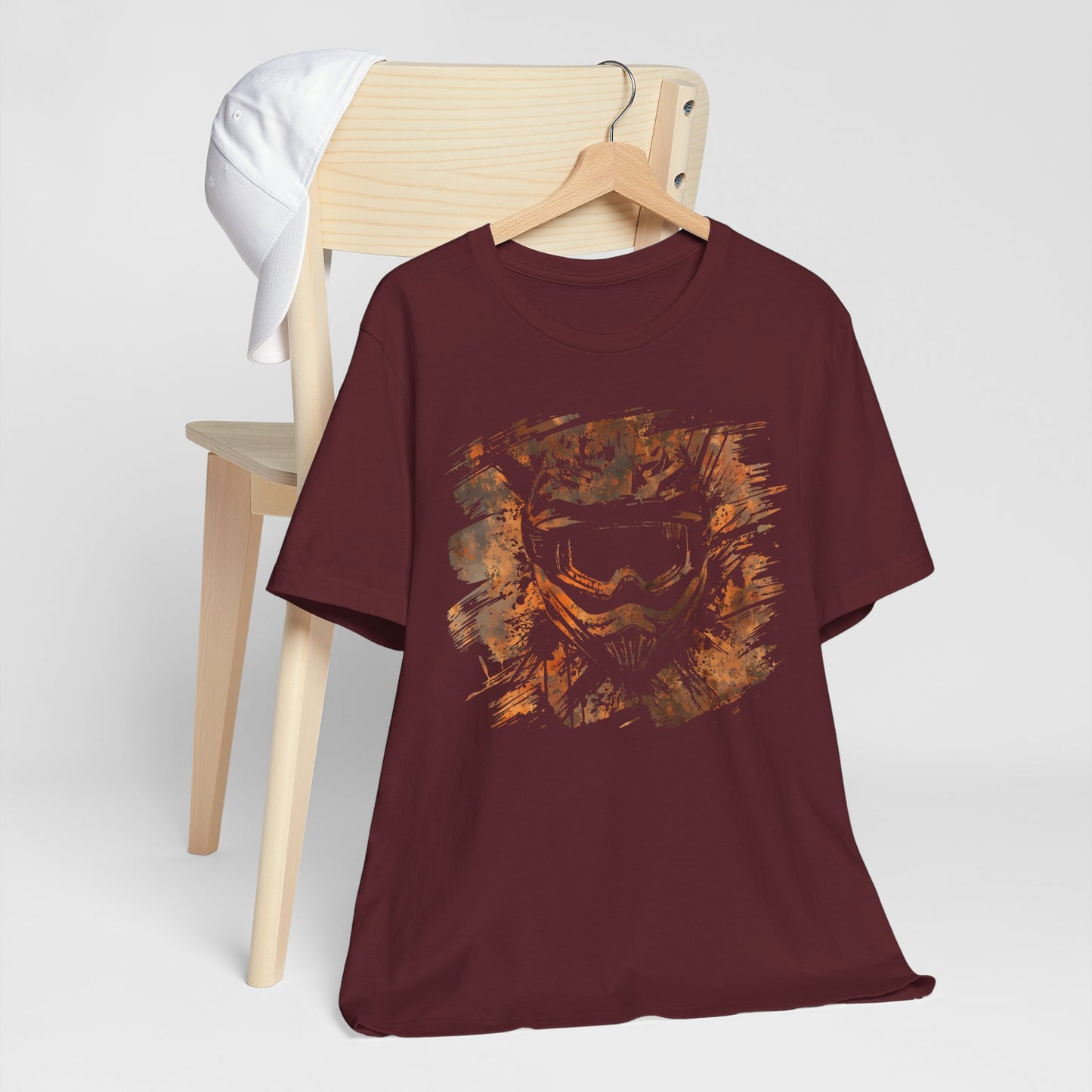 Motorcross Helmet T-Shirt — Distressed Brushstroke Animal Graphic Tee