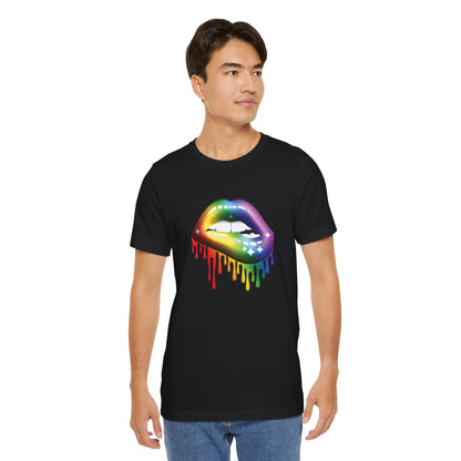 Rainbow Drip Lips T-Shirt — Pride Graphic Tee