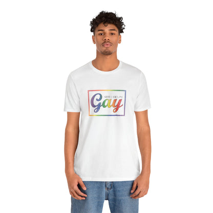Gay Rainbow Pride Tee — Retro 'Proud to Be Gay' Graphic T-Shirt