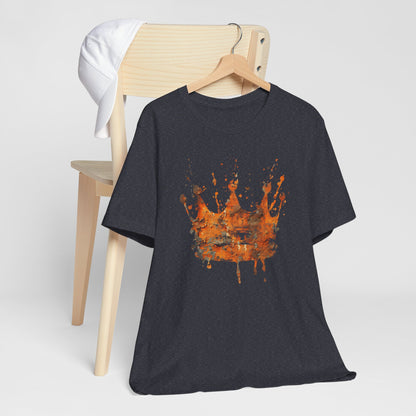 Weathered Kingdom T-Shirt — Watercolor Drip King Crown Graphic Tee