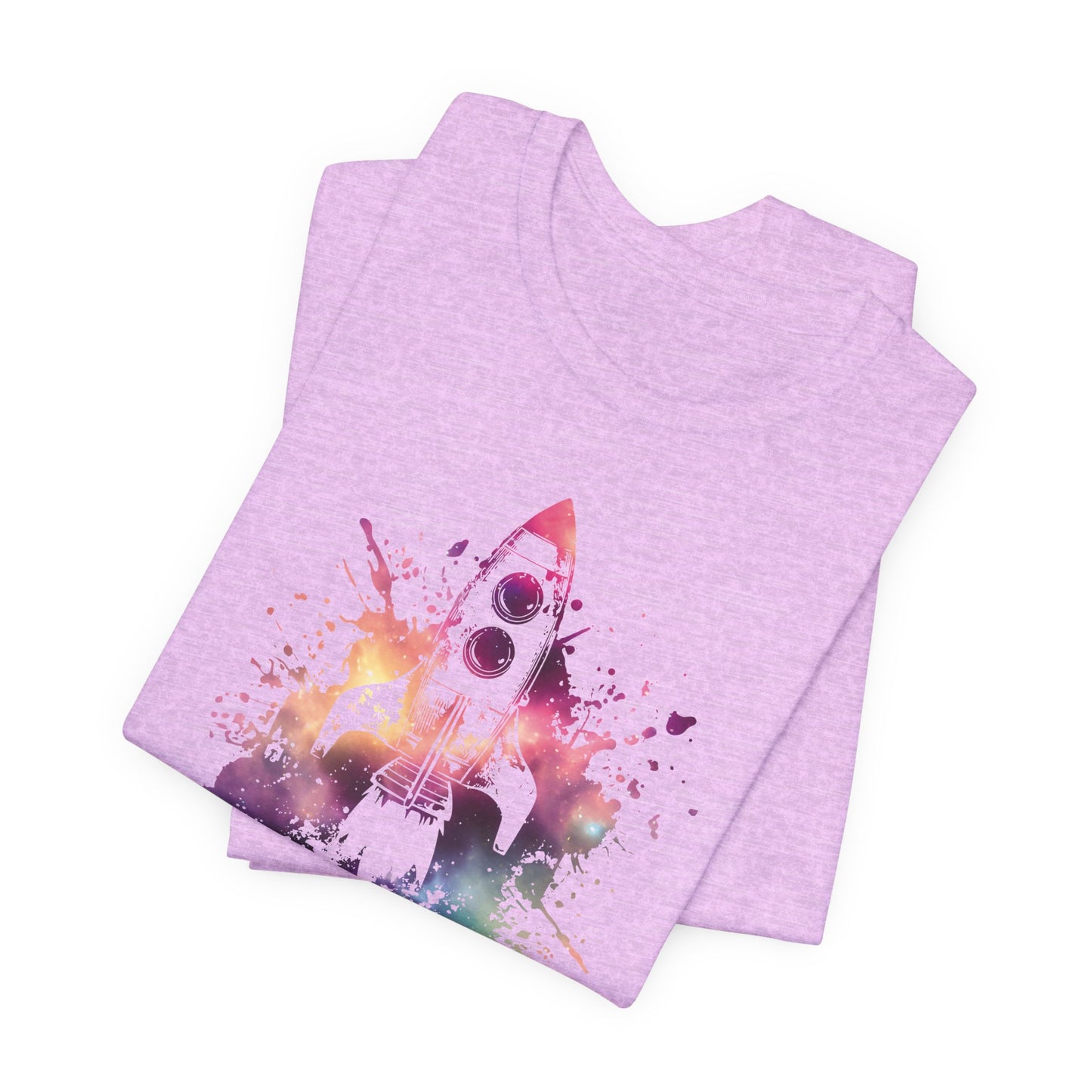 Rocket Ship T-Shirt — Colorful Space Launch Graphic Tee