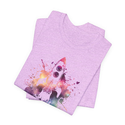 Rocket Ship T-Shirt — Colorful Space Launch Graphic Tee