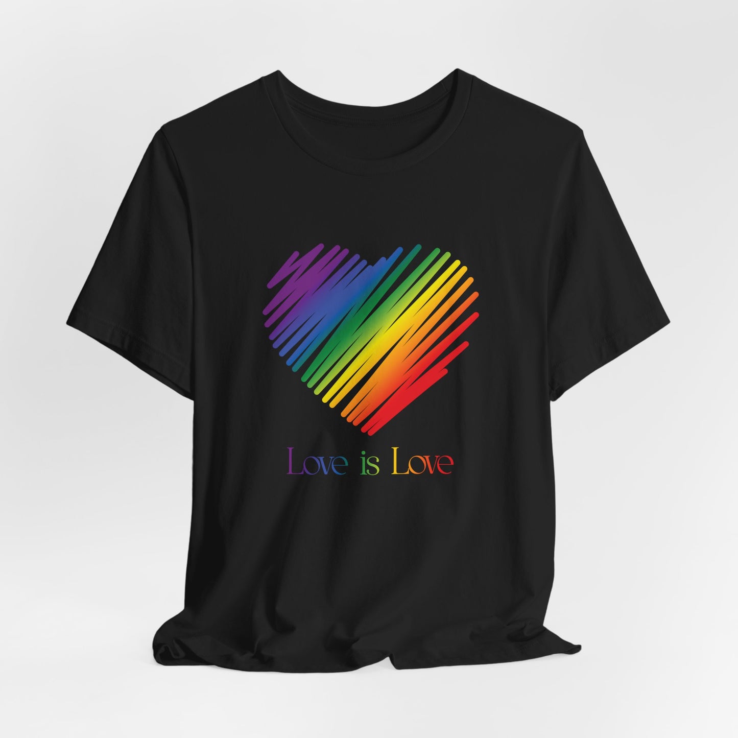 Rainbow Heart Tee — "Love is Love" Pride T-Shirt