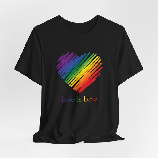 Rainbow Heart Tee — "Love is Love" Pride T-Shirt