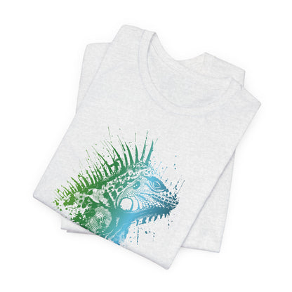 Iguana Splash T‑Shirt — Watercolor Reptile Graphic Tee
