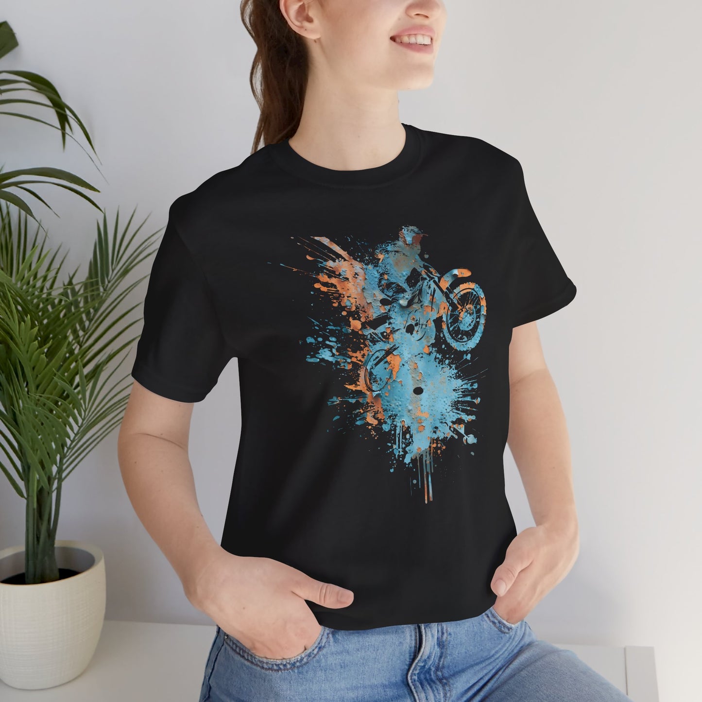 Motocross Splash Graphic Tee — Dirt Bike Rider Art T-Shirt