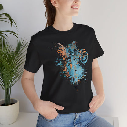 Motocross Splash Graphic Tee — Dirt Bike Rider Art T-Shirt