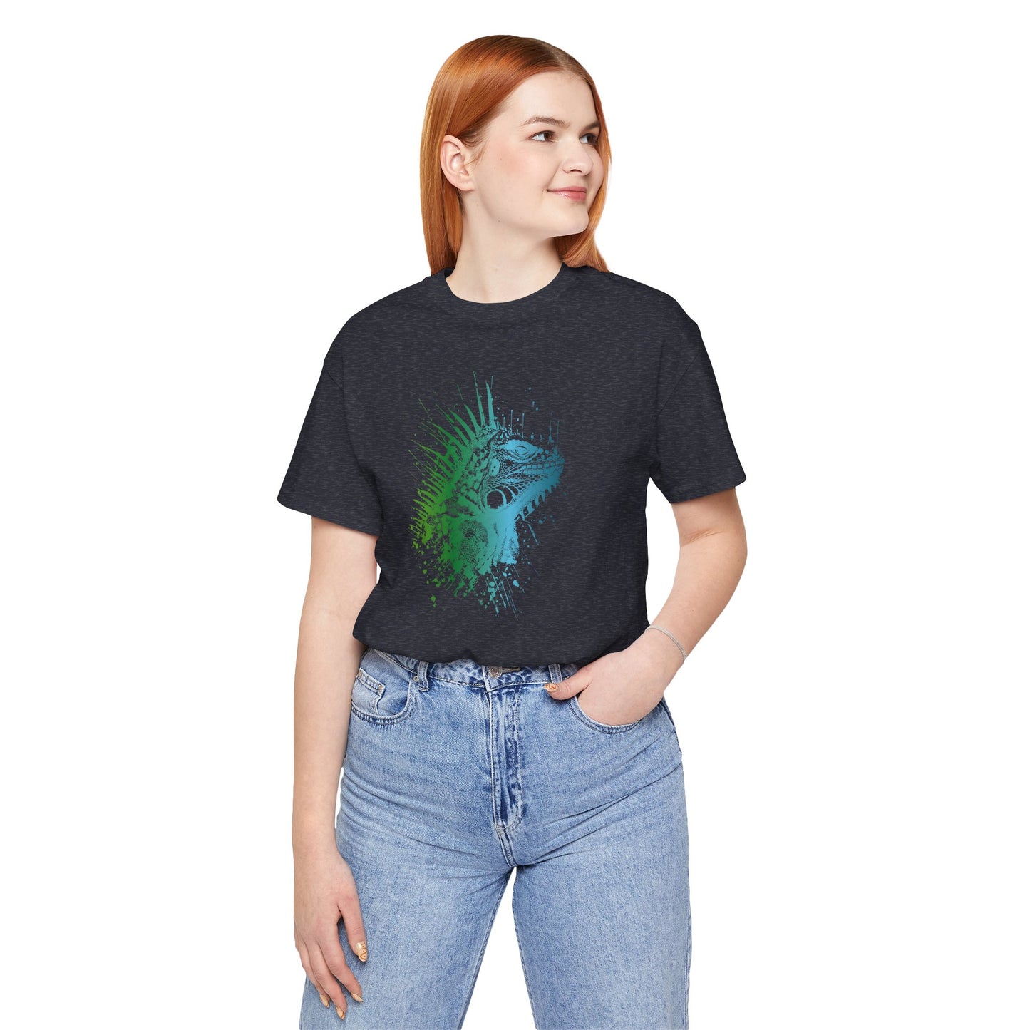 Iguana Splash T‑Shirt — Watercolor Reptile Graphic Tee