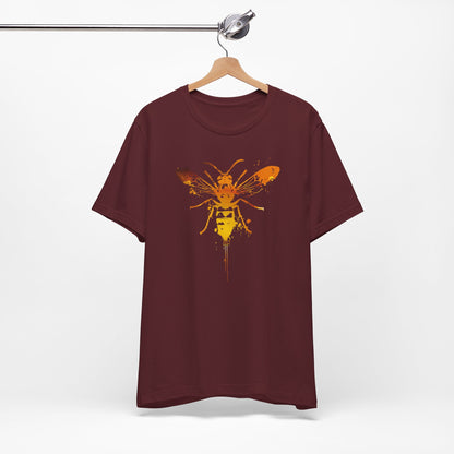 Sting Like a Bee Graphic Tee — Orange Watercolor Bee Shirt