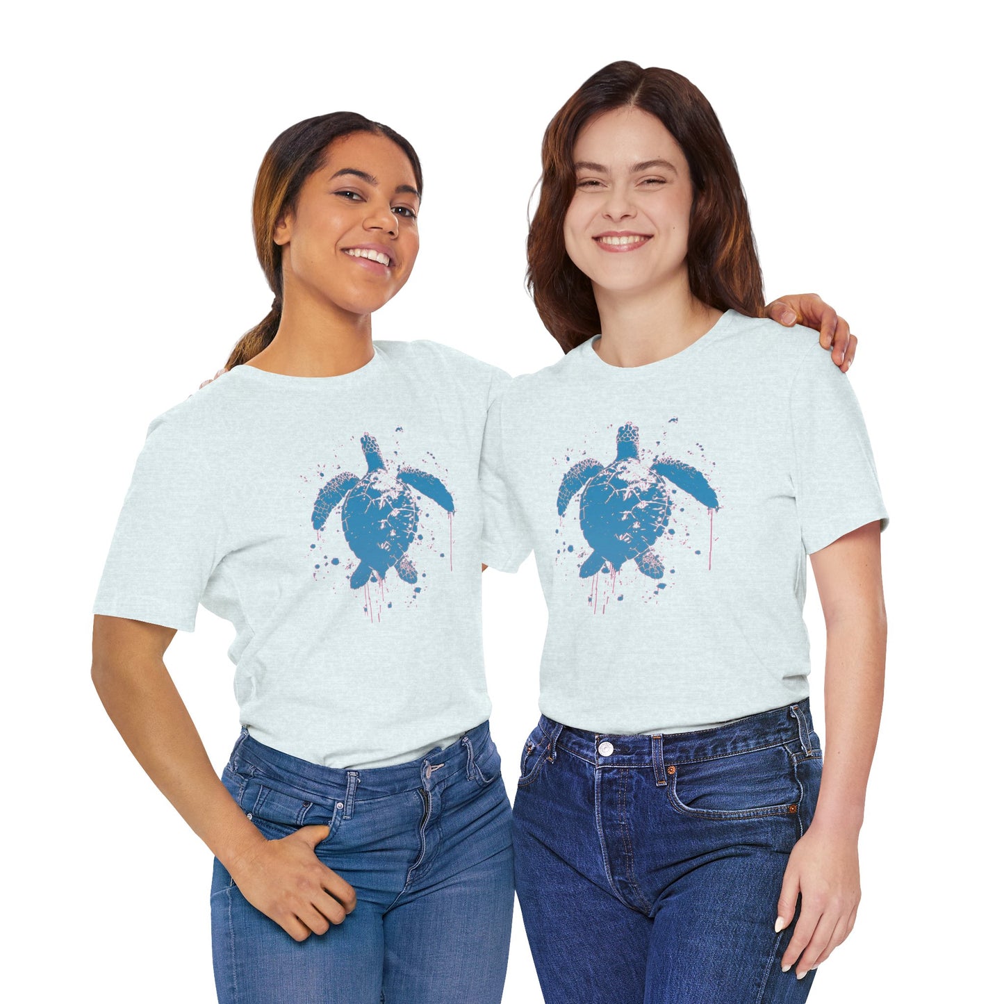 Blue Neon Sea Turtle T-Shirt — Ocean Beach Beachwear Tee