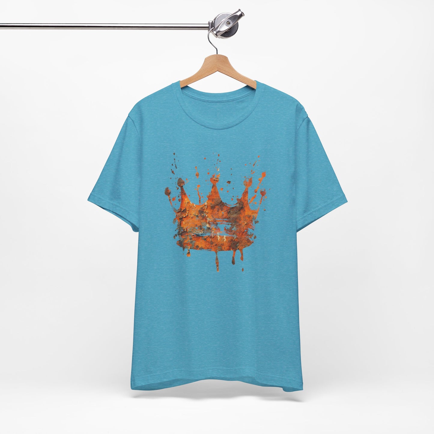 Weathered Kingdom T-Shirt — Watercolor Drip King Crown Graphic Tee