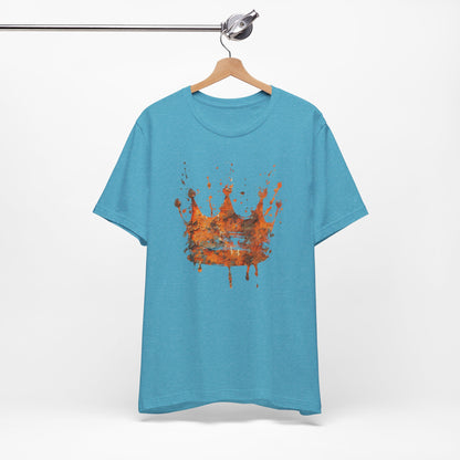 Weathered Kingdom T-Shirt — Watercolor Drip King Crown Graphic Tee