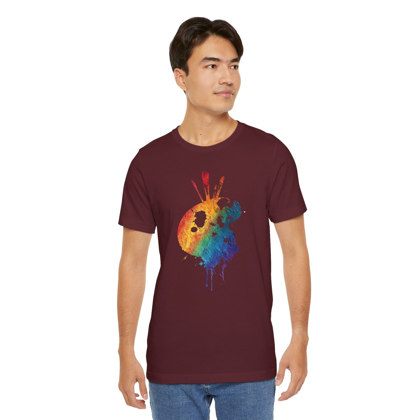 Watercolor Paint Palette T-Shirt — Rainbow Artist Tee