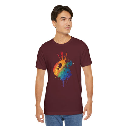 Watercolor Paint Palette T-Shirt — Rainbow Artist Tee