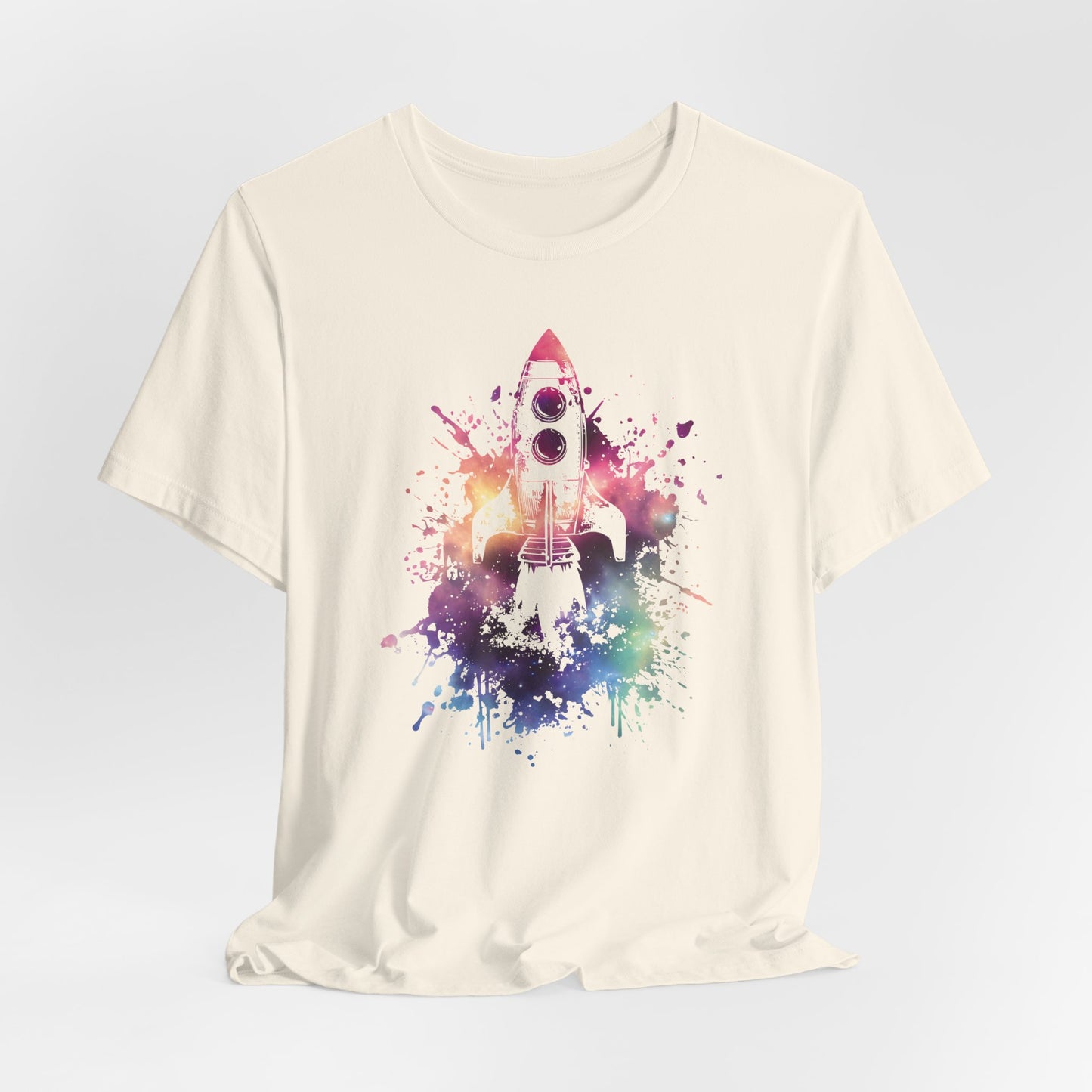 Rocket Ship T-Shirt — Colorful Space Launch Graphic Tee