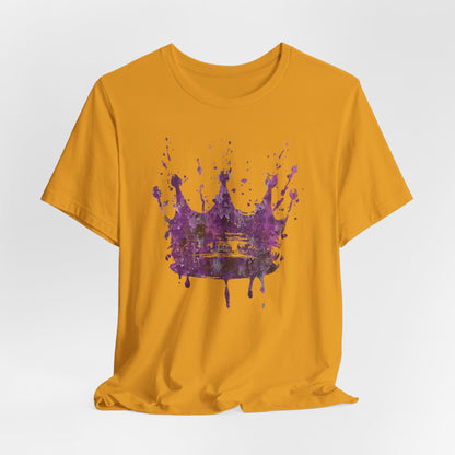 Weathered Kingdom T-Shirt — Watercolor Drip King Crown Graphic Tee