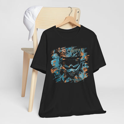 Motorcross Helmet T-Shirt — Distressed Brushstroke Animal Graphic Tee