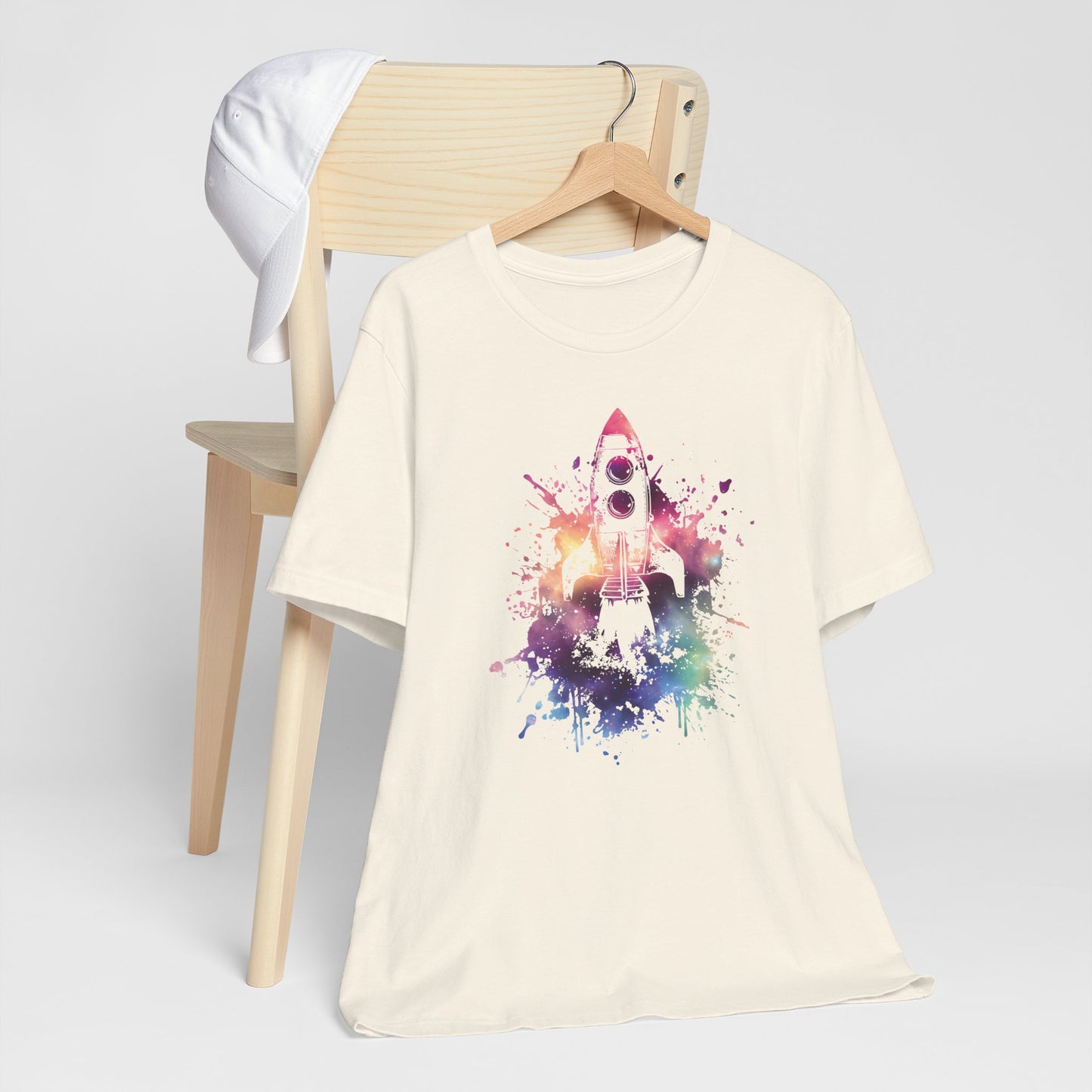 Rocket Ship T-Shirt — Colorful Space Launch Graphic Tee