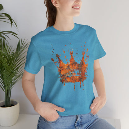 Weathered Kingdom T-Shirt — Watercolor Drip King Crown Graphic Tee