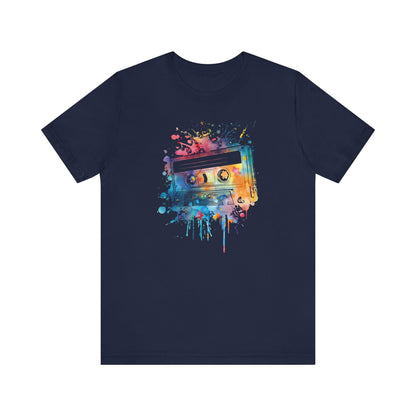 Retro Watercolor Cassette Tape T-Shirt — Vintage Music Tee