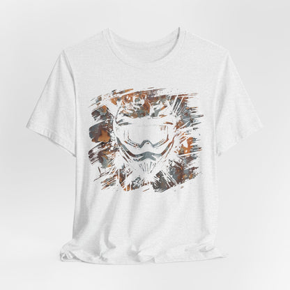 Motorcross Helmet T-Shirt — Distressed Brushstroke Animal Graphic Tee