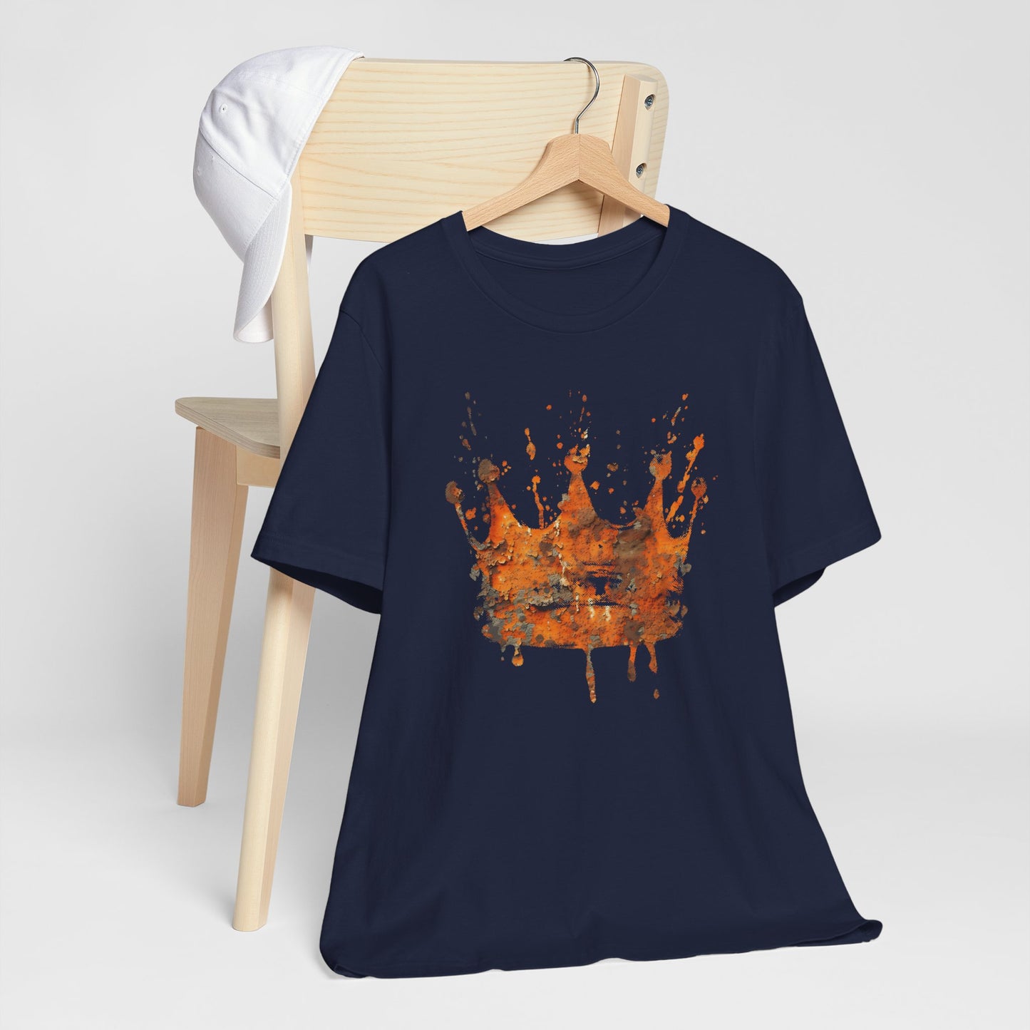 Weathered Kingdom T-Shirt — Watercolor Drip King Crown Graphic Tee
