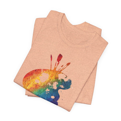 Watercolor Paint Palette T-Shirt — Rainbow Artist Tee