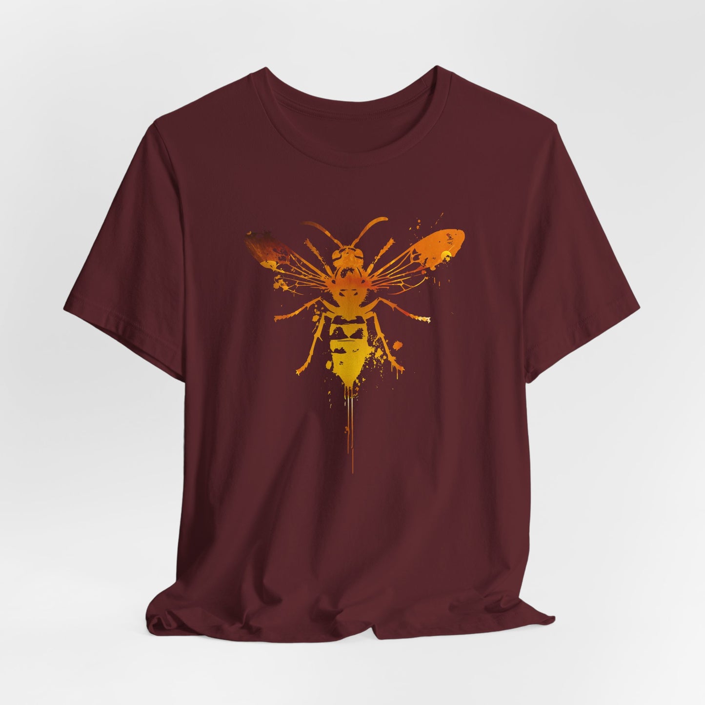 Sting Like a Bee Graphic Tee — Orange Watercolor Bee Shirt