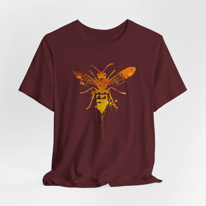 Sting Like a Bee Graphic Tee — Orange Watercolor Bee Shirt