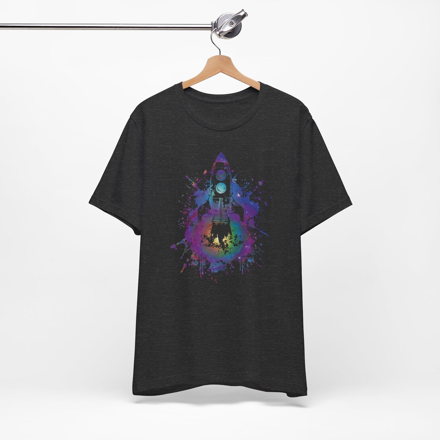 Rocket Ship T-Shirt — Colorful Space Launch Graphic Tee