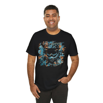Motorcross Helmet T-Shirt — Distressed Brushstroke Animal Graphic Tee