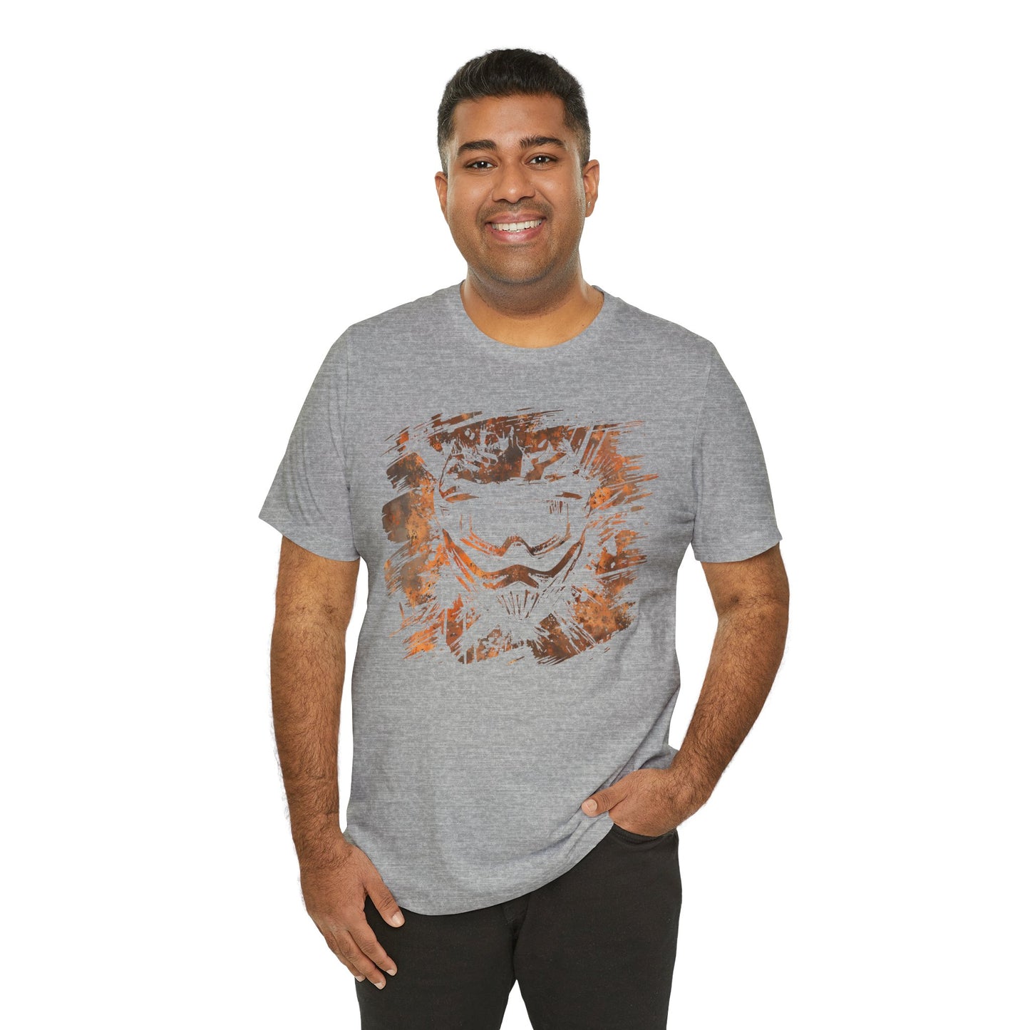 Motorcross Helmet T-Shirt — Distressed Brushstroke Animal Graphic Tee