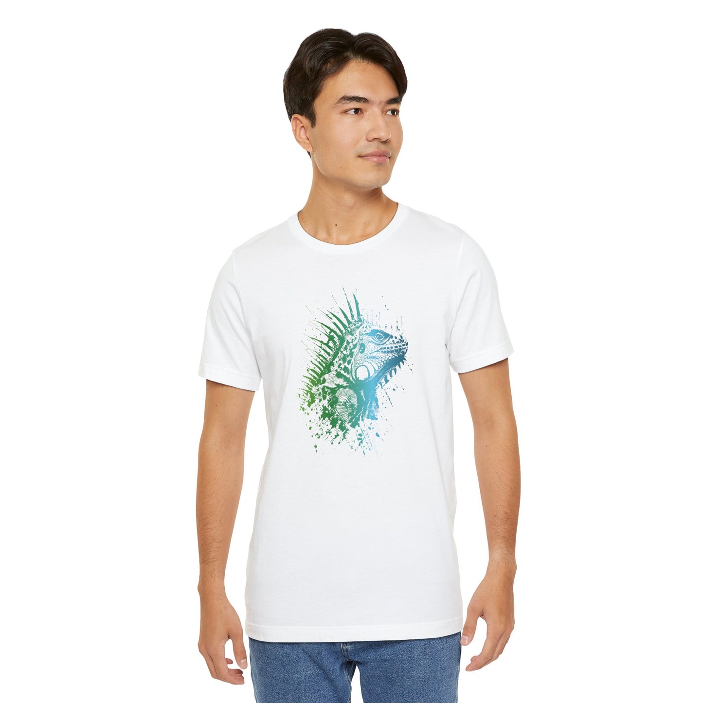 Iguana Splash T‑Shirt — Watercolor Reptile Graphic Tee