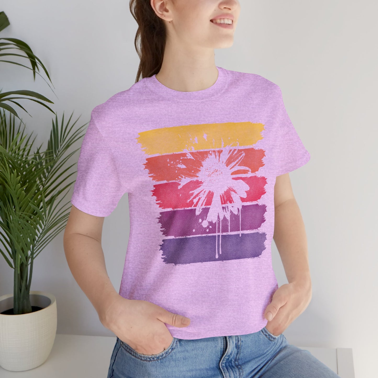 Paint-Splatter Daisy T-Shirt